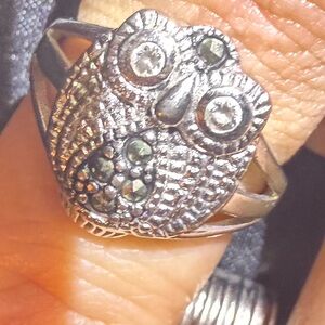 Vintage Sterling silver Owl Ring